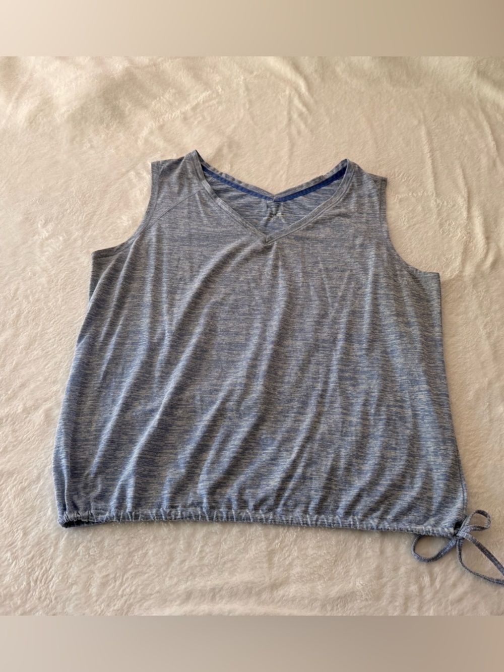 Columbia Heather Blue Cinch Tie V-neck Tank Top XL